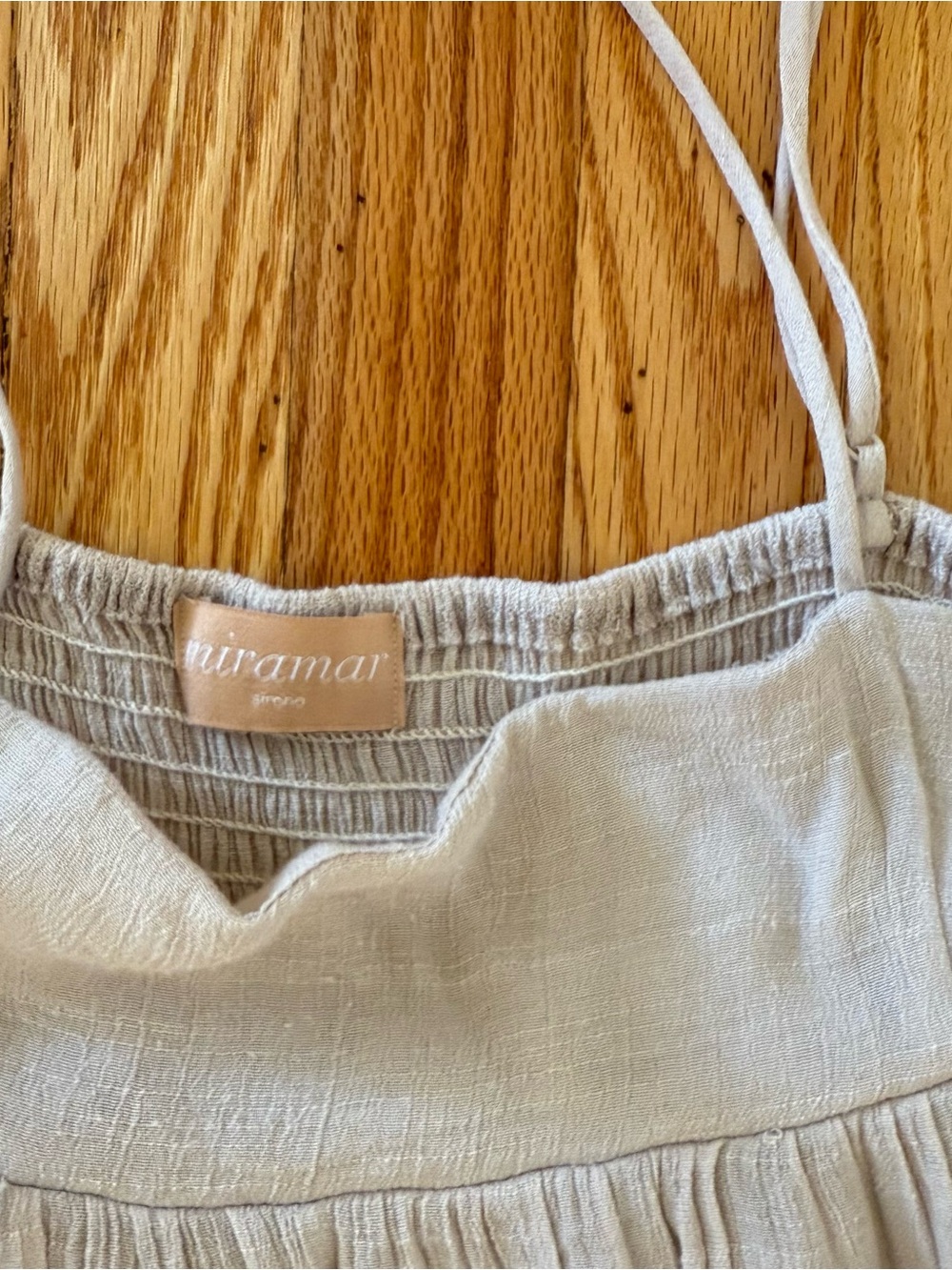 Neutral Cream Tiered Maxi Dress with Adjustable Straps - Picture 2 of 2
